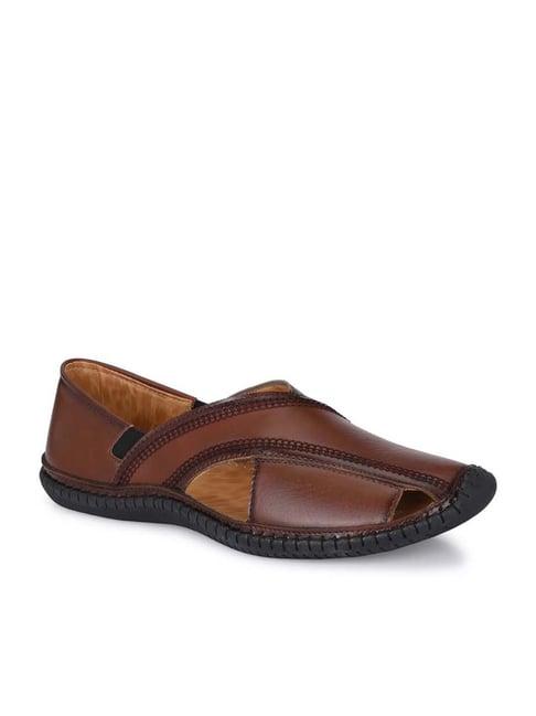 carlo romano men's tan fisherman sandals