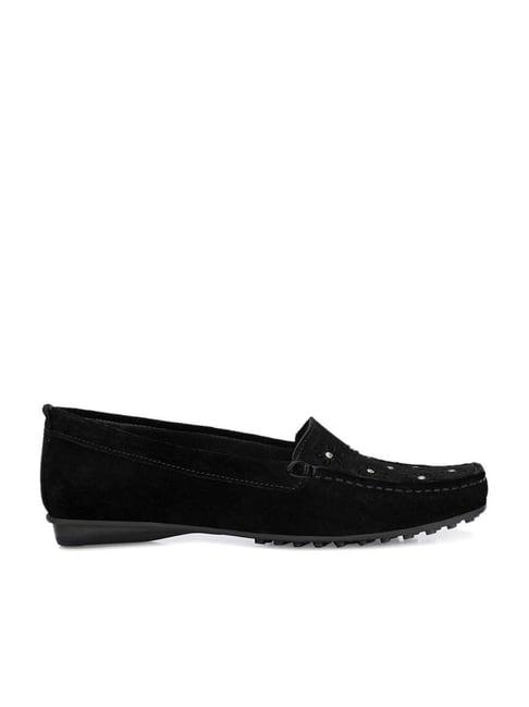 carlo romano women's black casual loafers