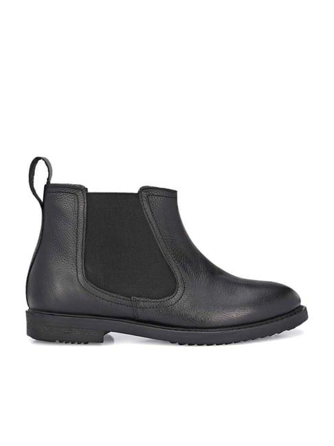 carlo romano women's black chelsea boots