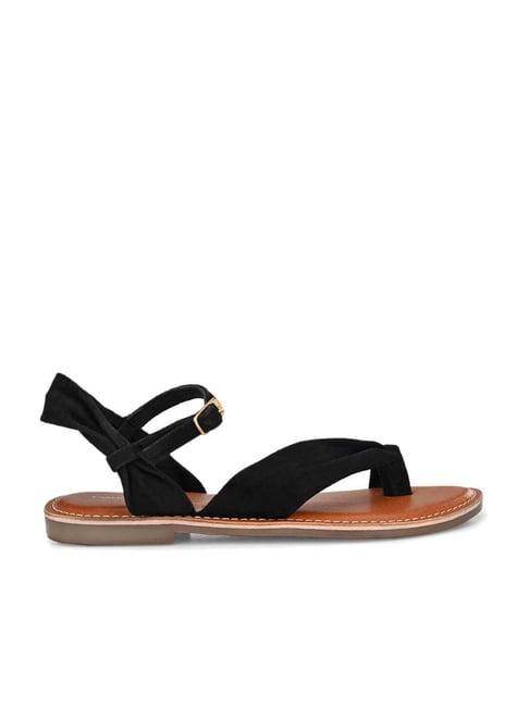 carlo romano women's black toe ring sandals