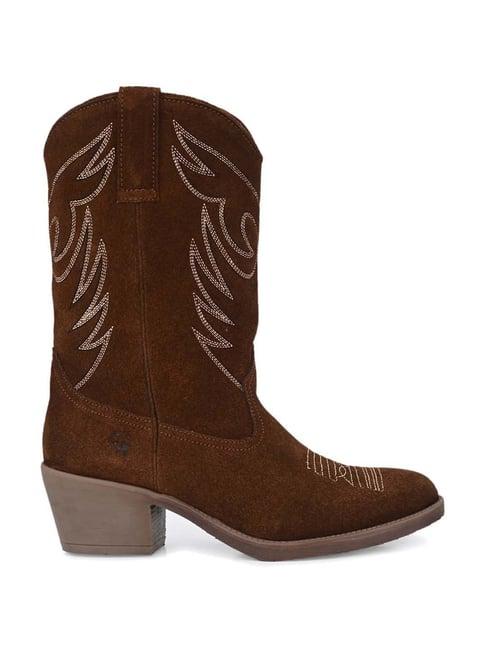 carlo romano women's brown cowboy boots