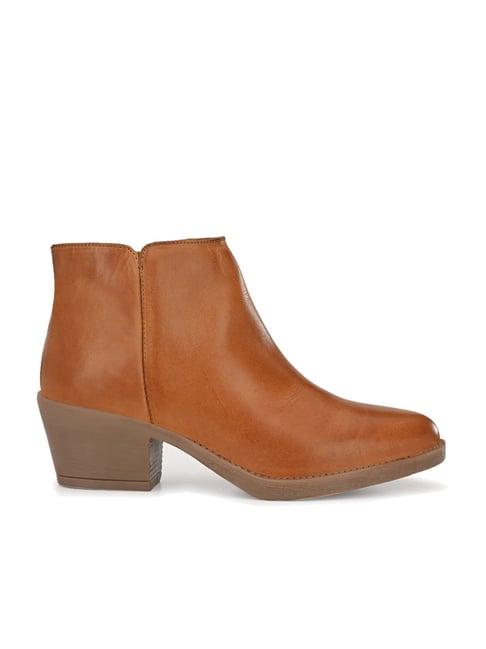 carlo romano women's tan casual booties