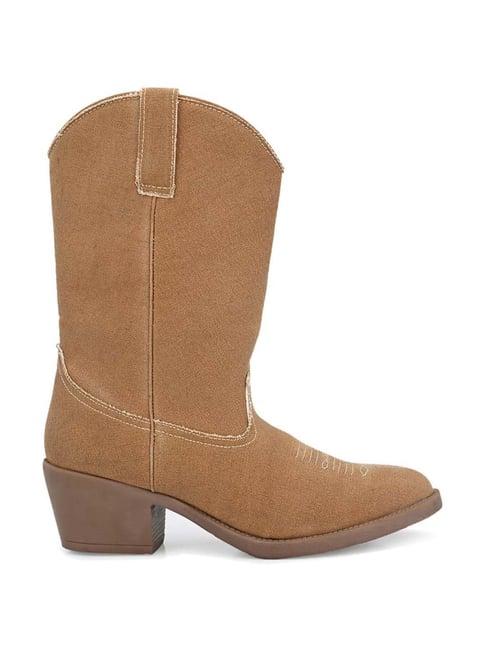 carlo romano women's tan cowboy boots