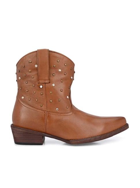 carlo romano women's tan cowboy boots