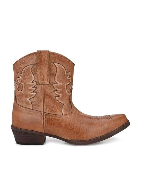 carlo romano women's tan cowboy boots