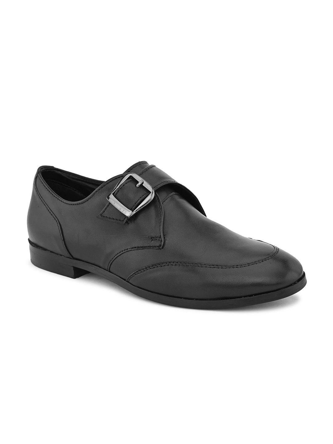carlo romano women rodia leather formal monk shoes with buckle detail