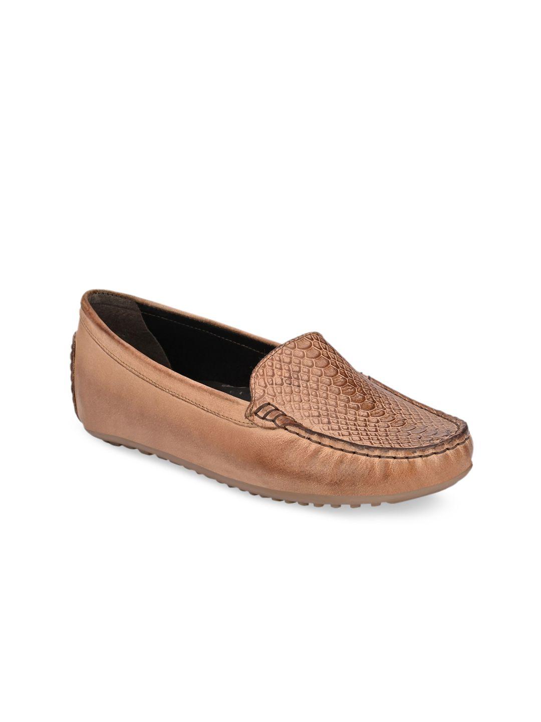 carlo romano women tan brown textured leather loafers