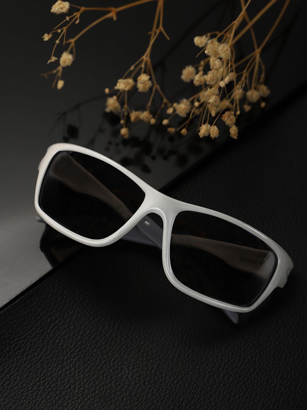 carlton london boys mirrored lens & white rectangle sunglasses with uv protected lens