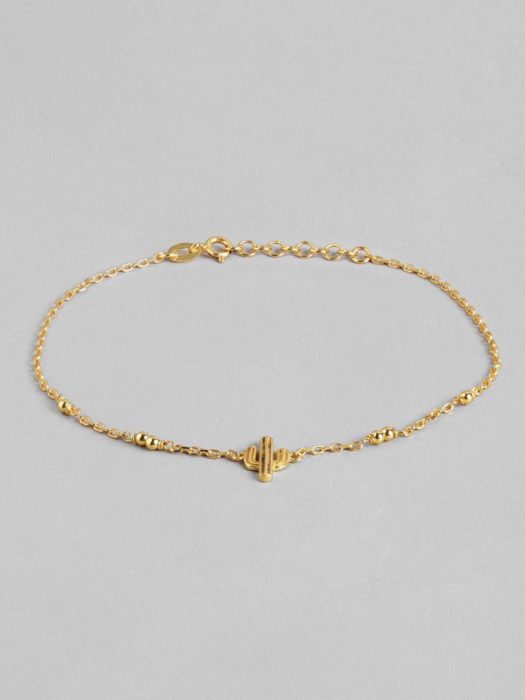 carlton london gold-plated handcrafted anklet