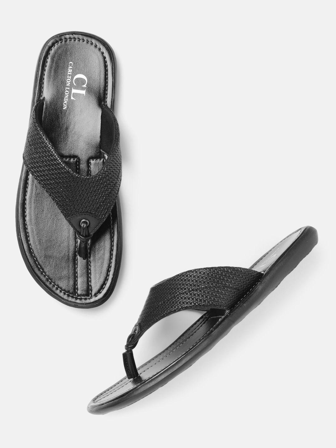 carlton-london-men-black-basketweave-textured-comfort-sandals