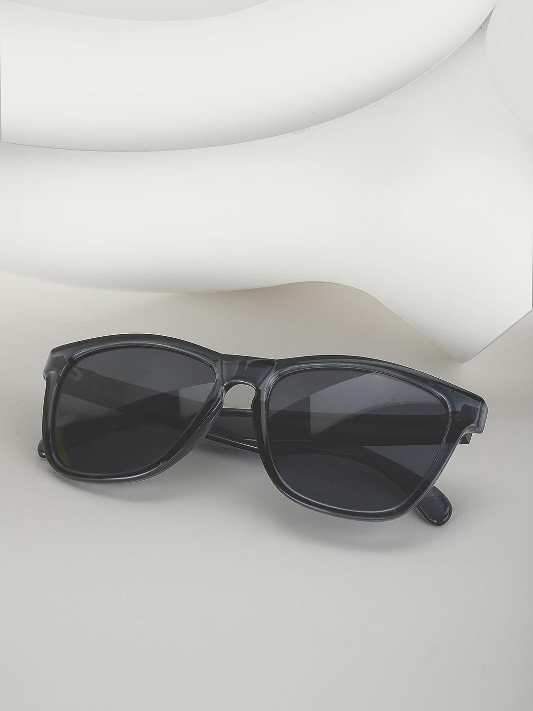 carlton london men black square sunglasses with uv protected lens 80152