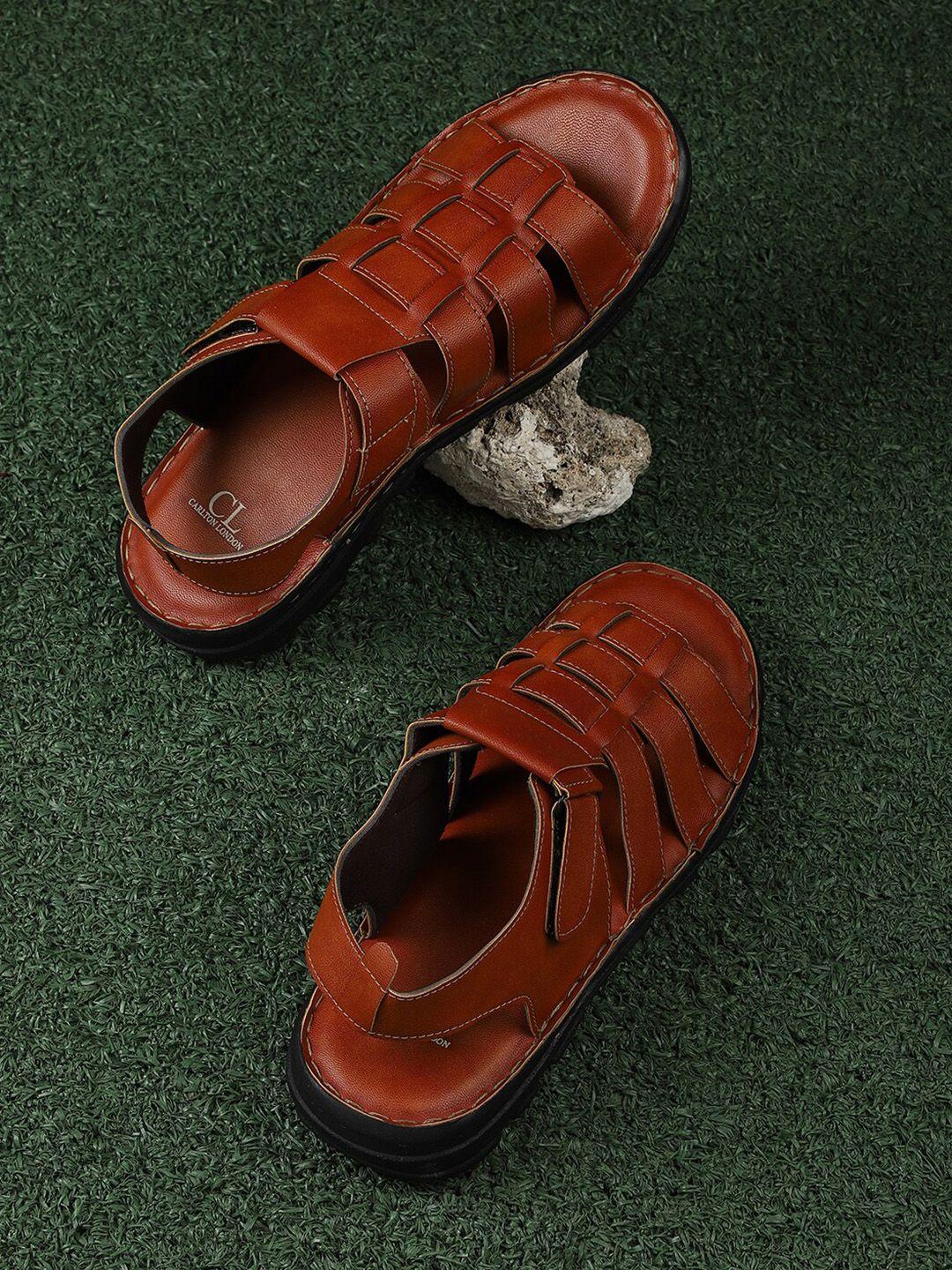 carlton london men tan comfort sandals