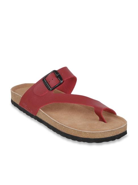 carlton london men's red toe ring sandals