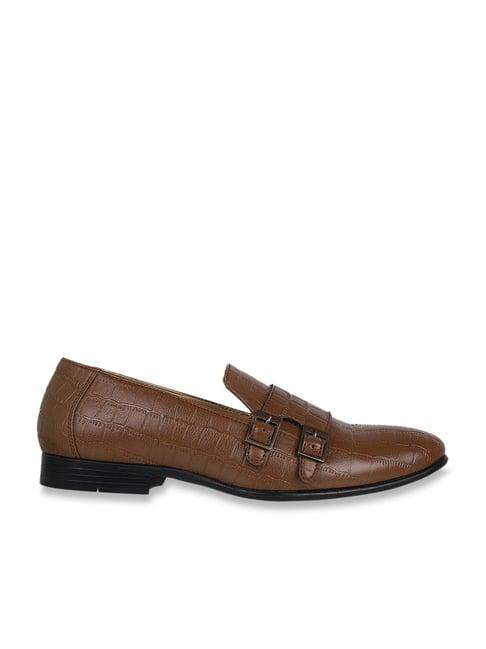 carlton london men's tan monk shoes