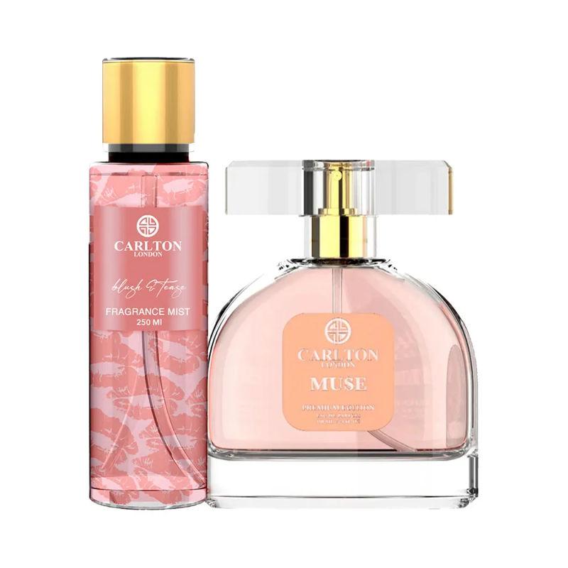 carlton london perfume muse perfume + blush & tease body mist combo for women