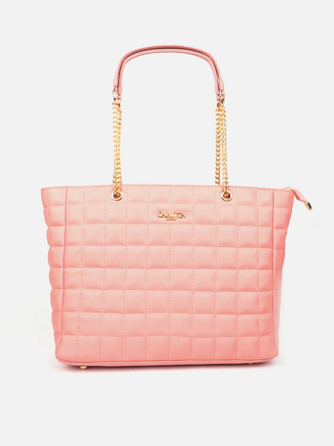 carlton london textured quilted structured handheld bag