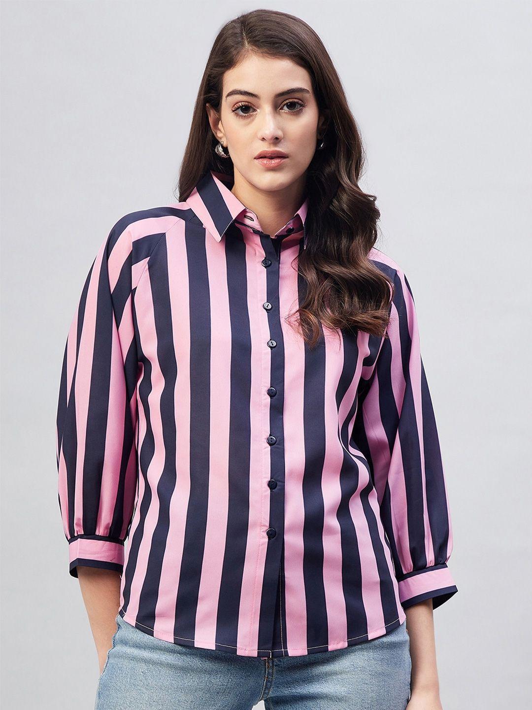 carlton london women striped casual shirt