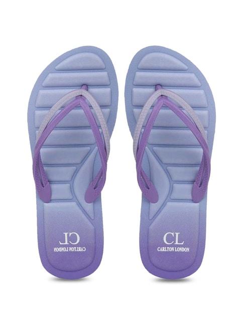 carlton london women's purple flip flops