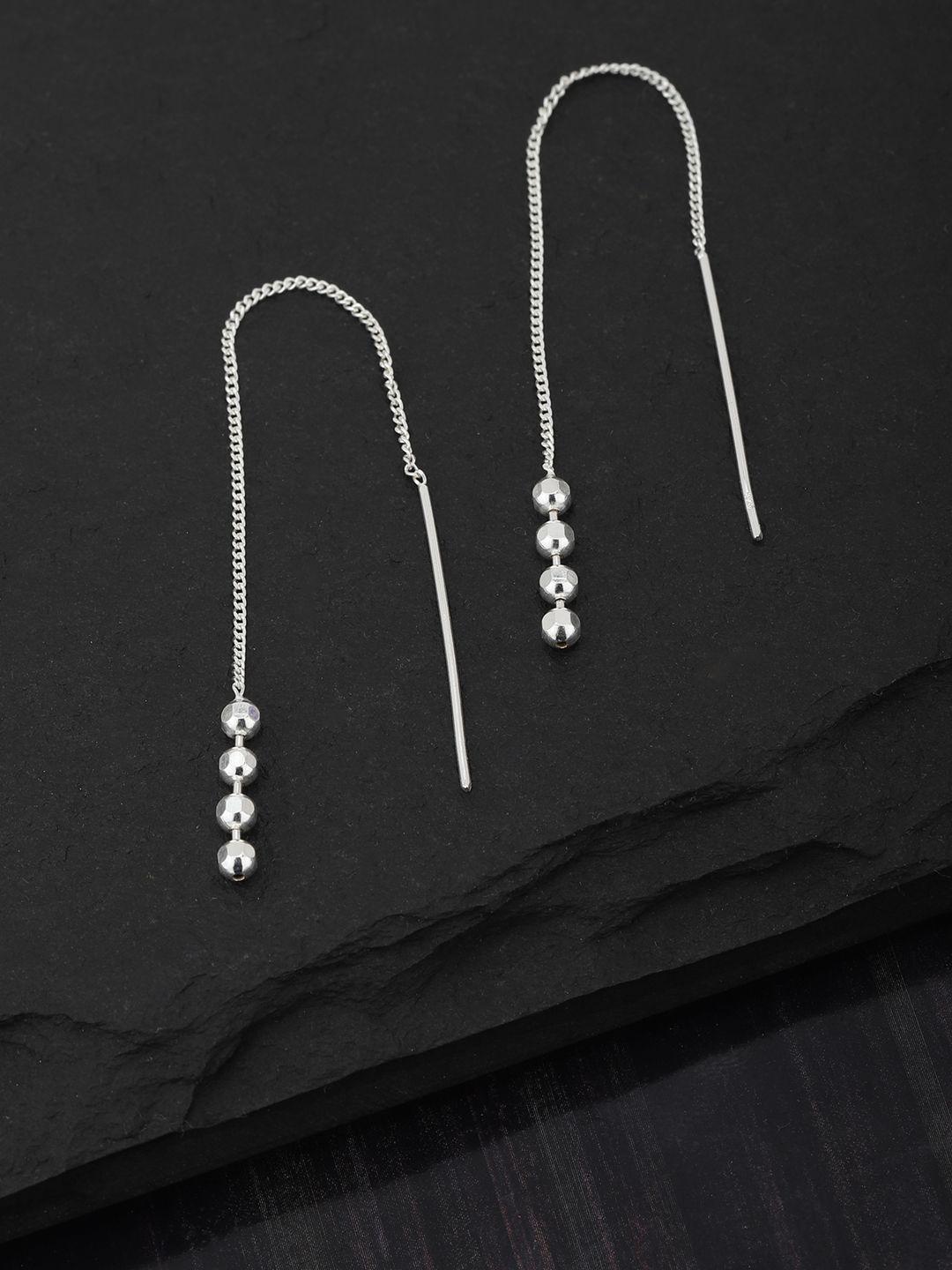 carlton london 925 sterling silver needle drop earrings