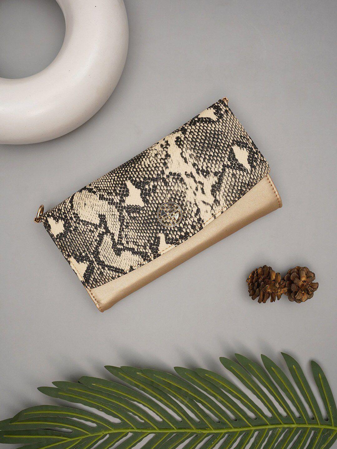 carlton london animal skin printed two fold wallet