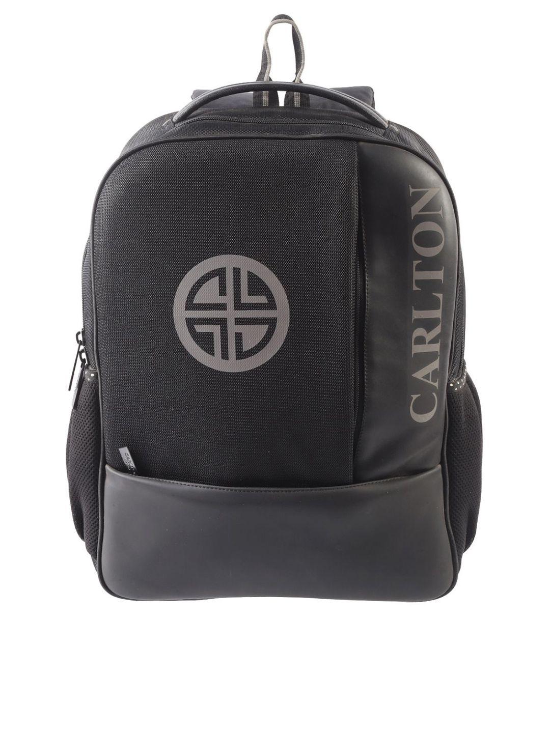 carlton london brand logo printed ergonomic water resistant backpack