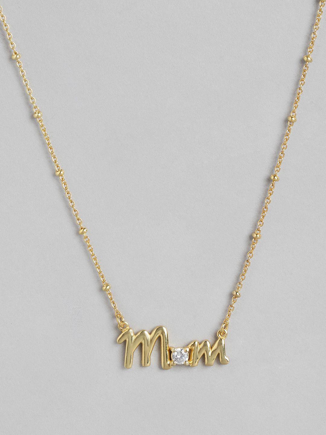 carlton london brass 18k gold-plated necklace