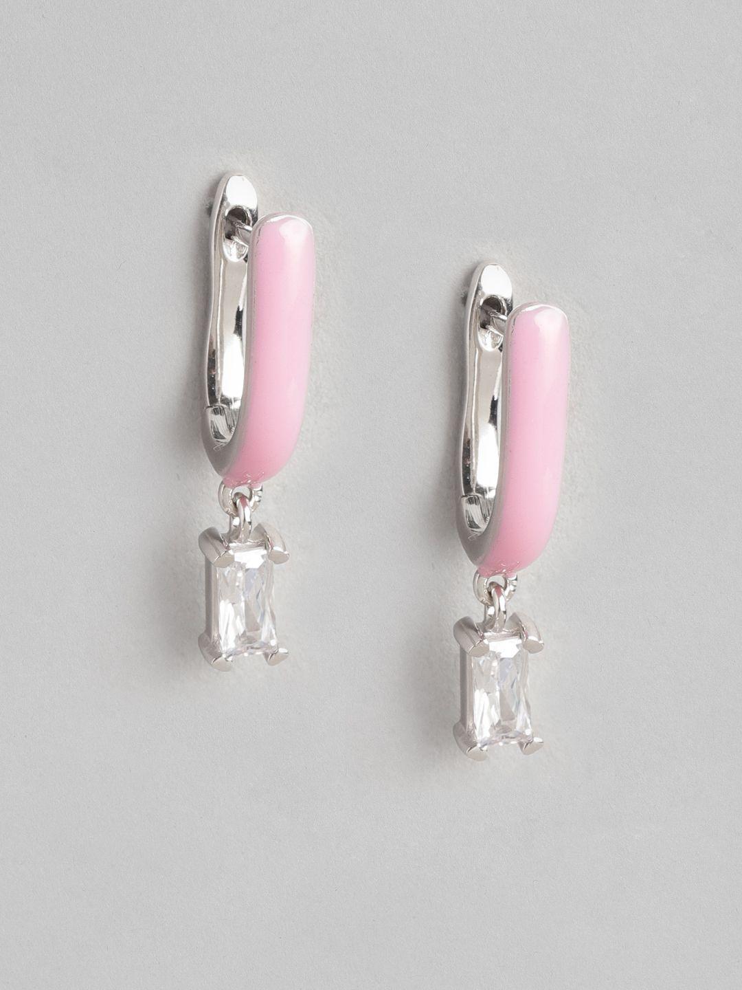 carlton london contemporary enamelled drop earrings