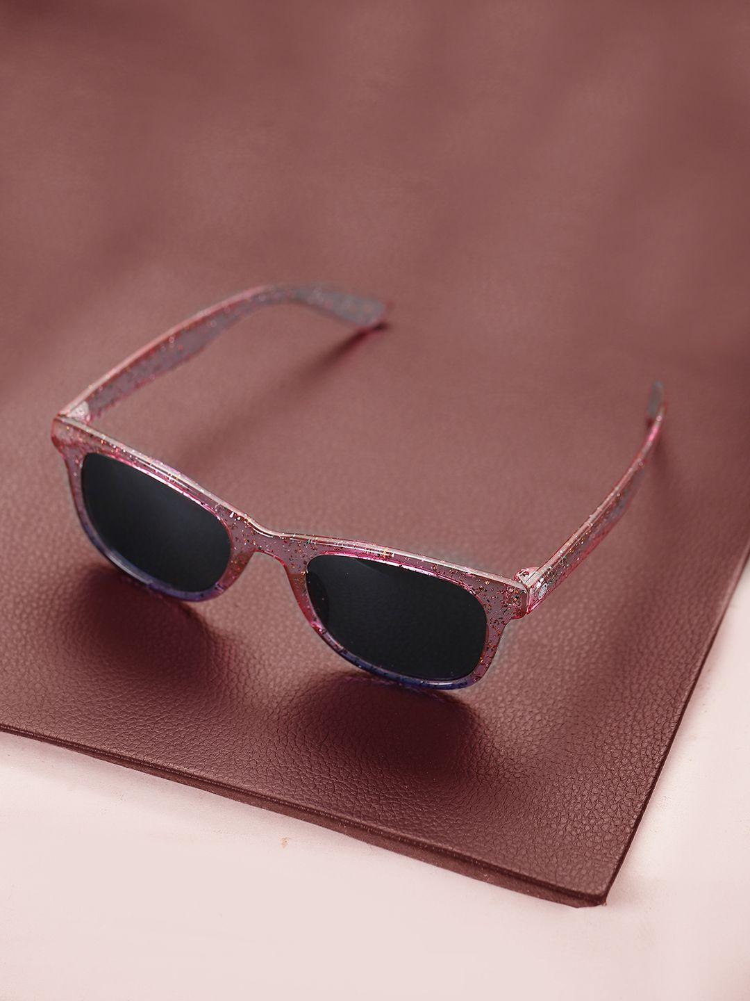 carlton london girls black lens & pink square sunglasses clsg050