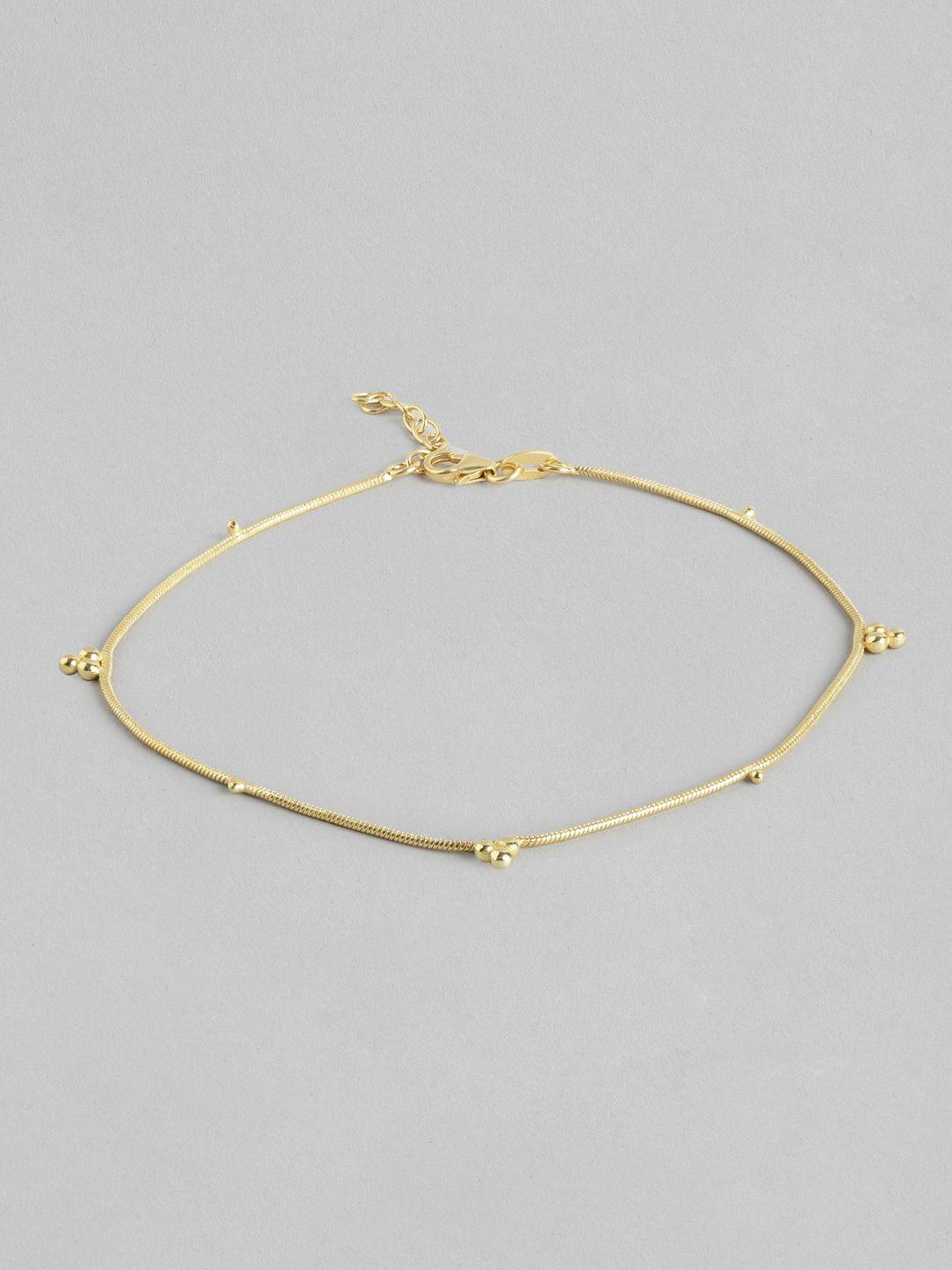 carlton london gold-plated brass anklet