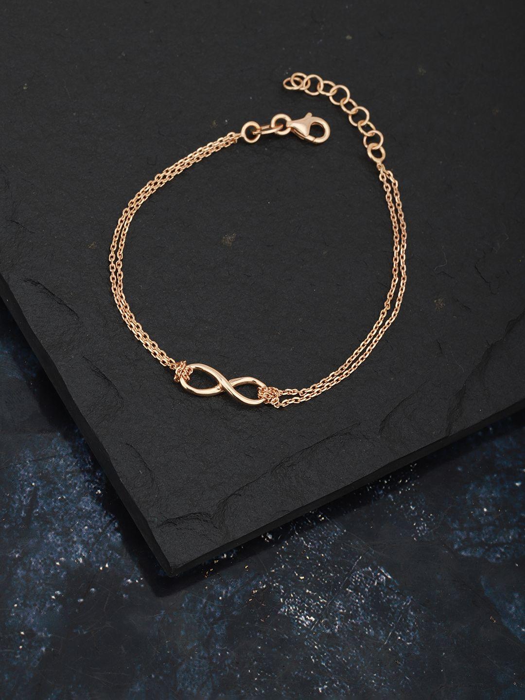 carlton london gold-plated infinity-shaped multistrand bracelet