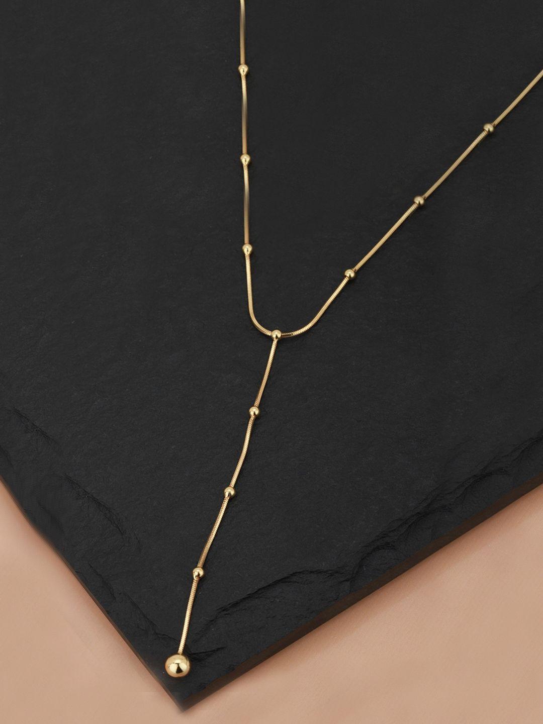 carlton london gold-plated lariat necklace