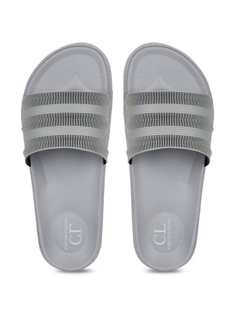 carlton london men's grey slides