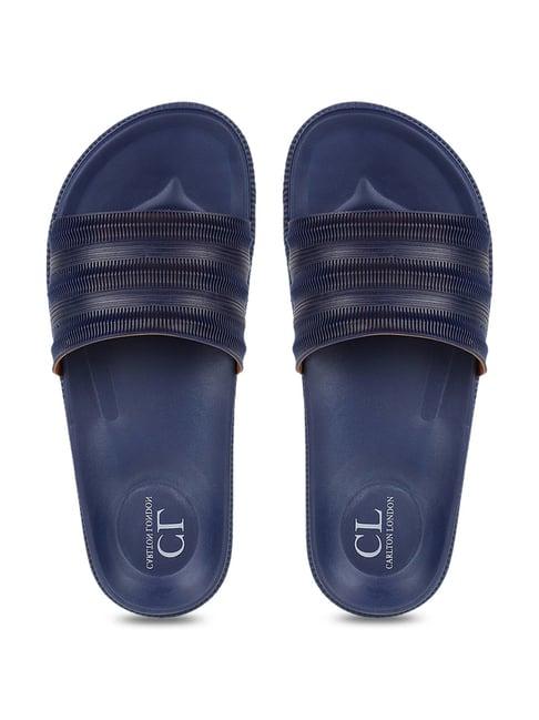 carlton london men's navy slides