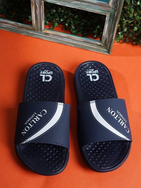 carlton london men's navy slides