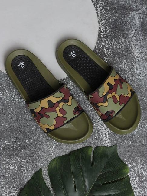 carlton london men's olive slides