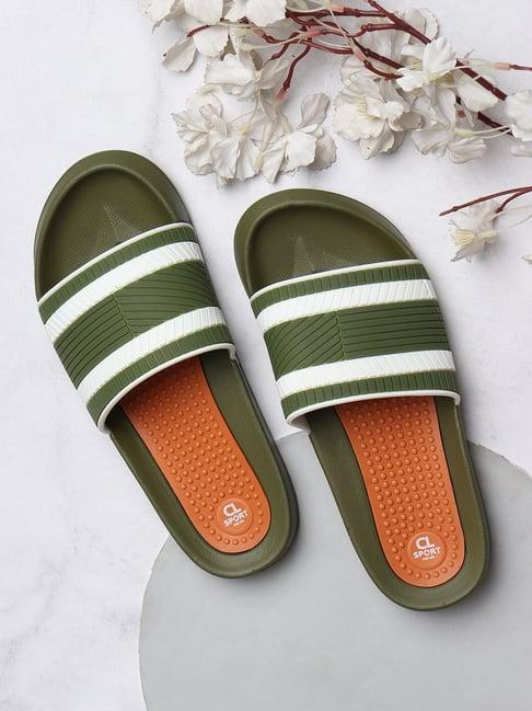 carlton london men's olive slides