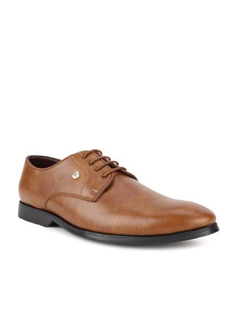 carlton london men's tan derby shoes