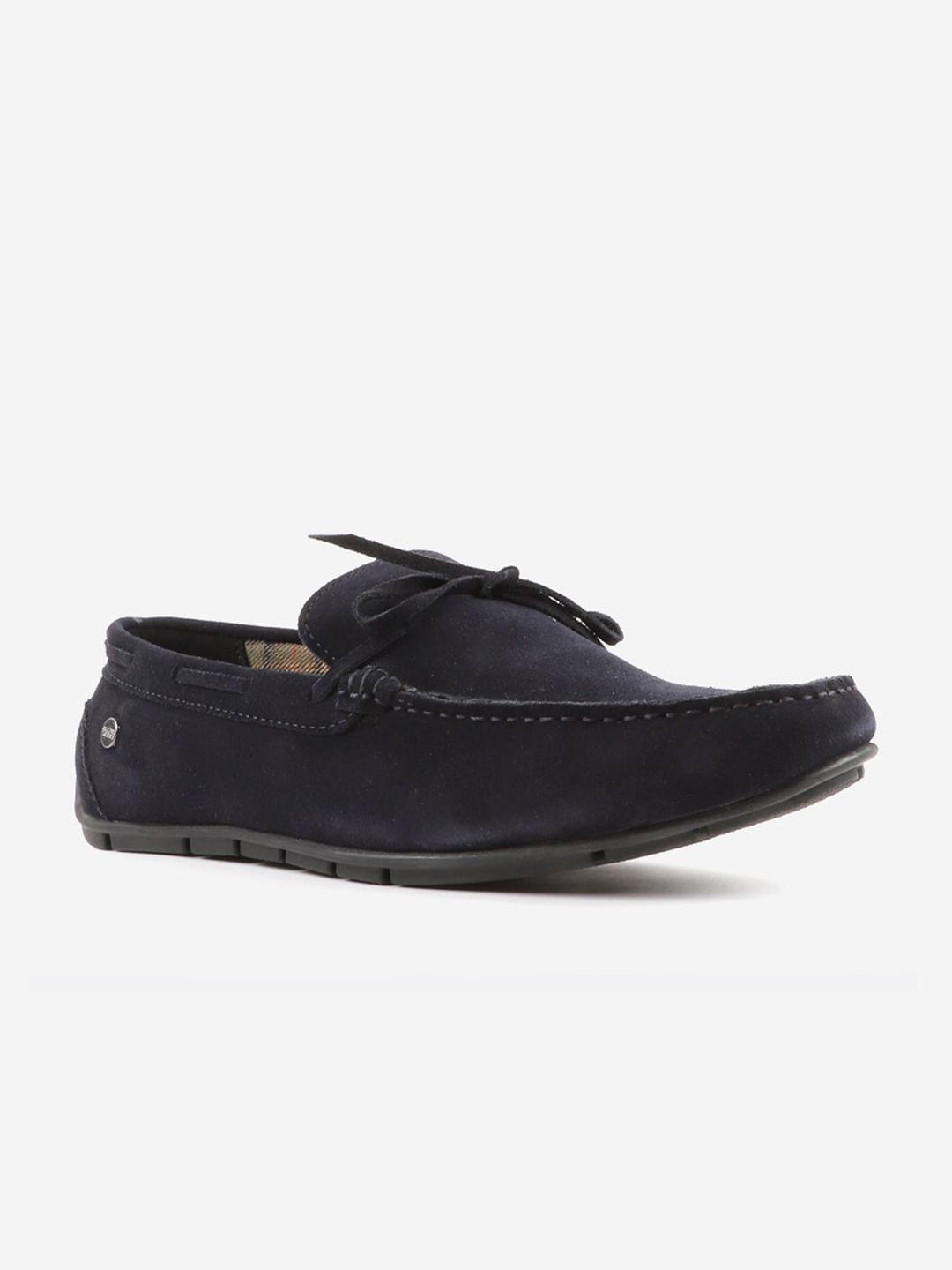 carlton london men blue leather loafer shoes