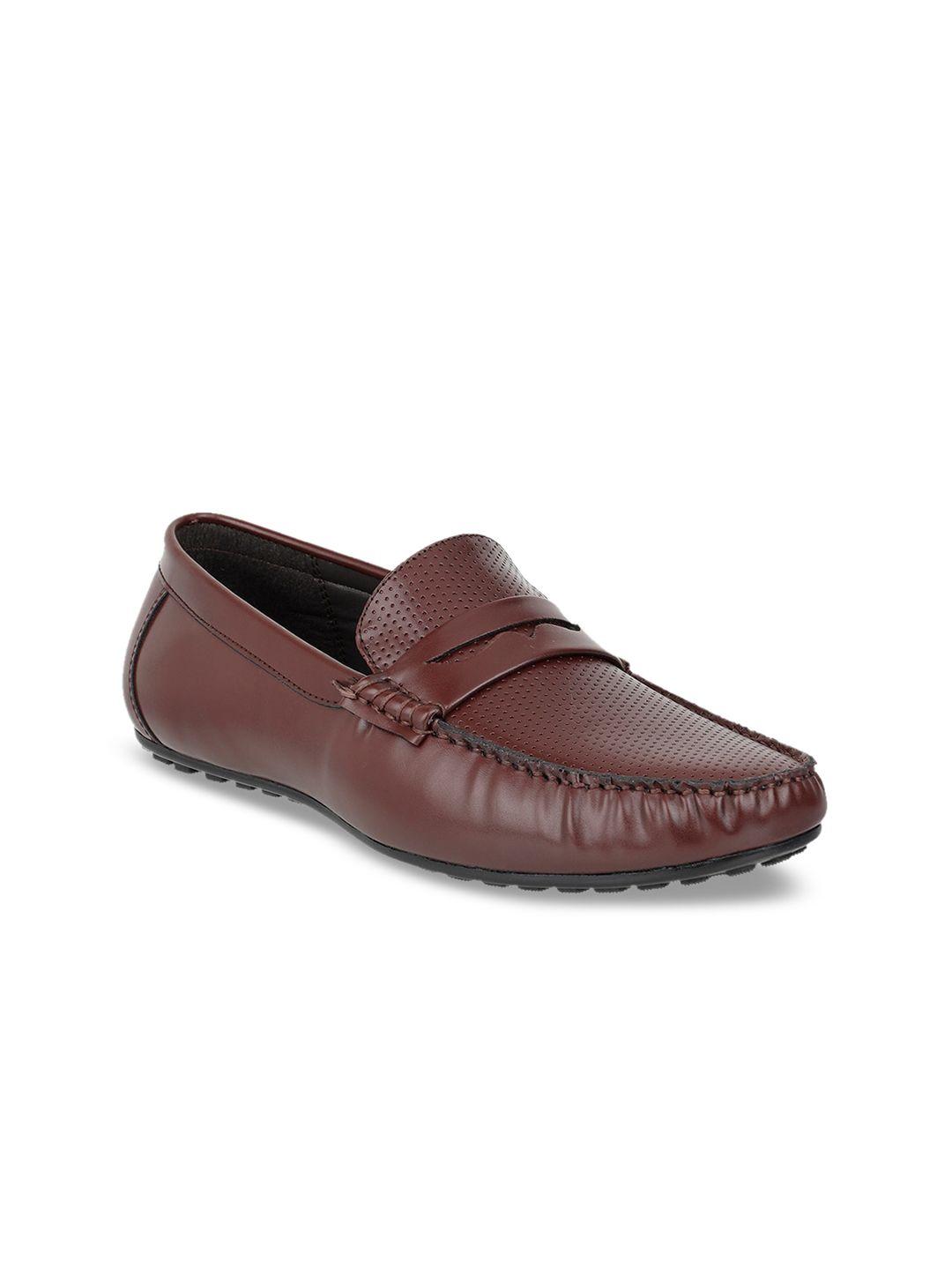 carlton london men brown solid loafers