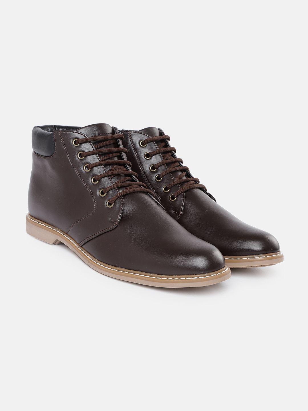 carlton london men faux leather mid-top regular boots