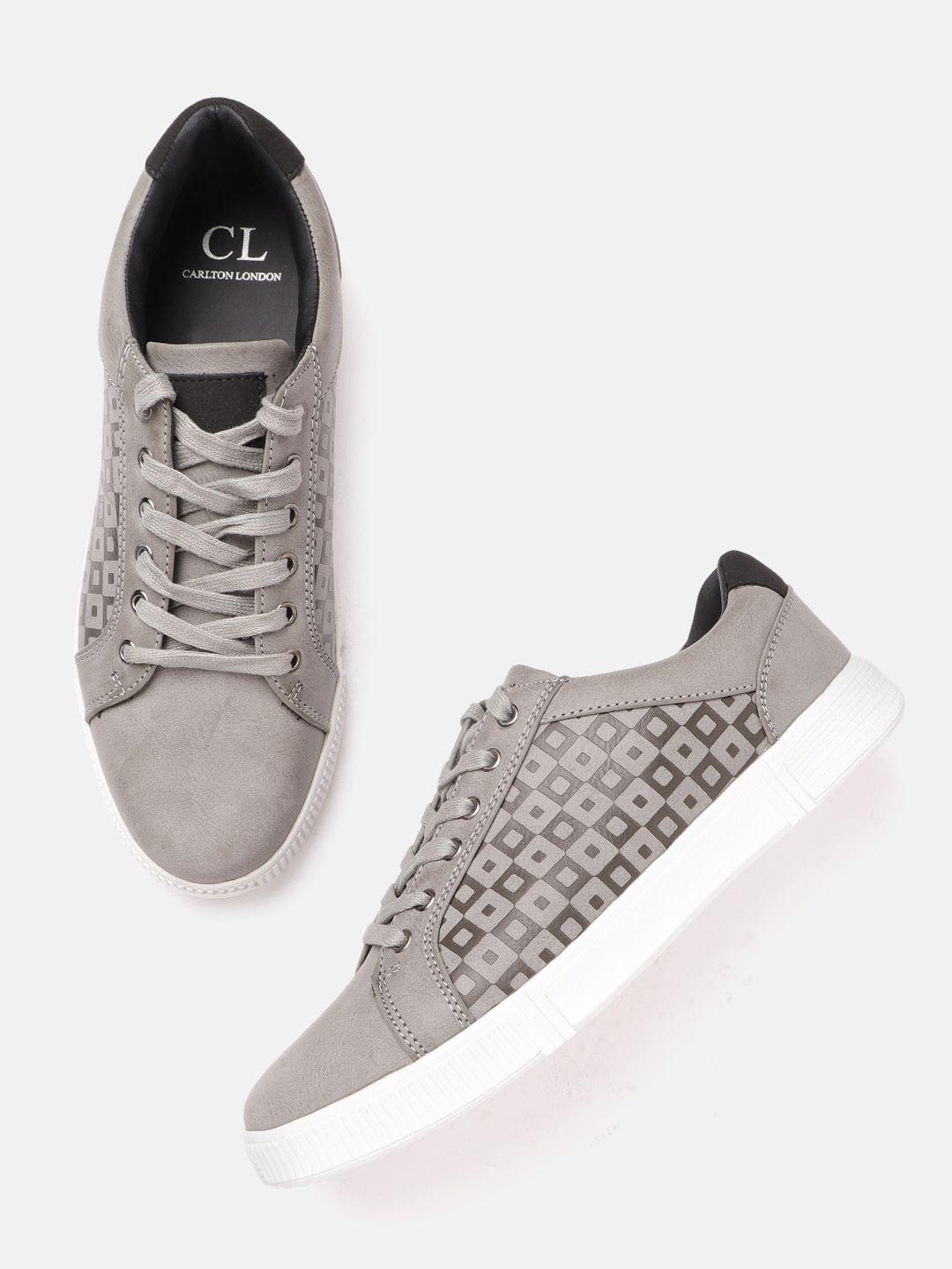 carlton london men grey printed sneakers