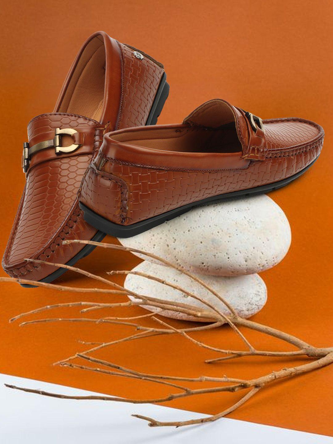 carlton london men lightweight textured comfort insole horsebit loafers