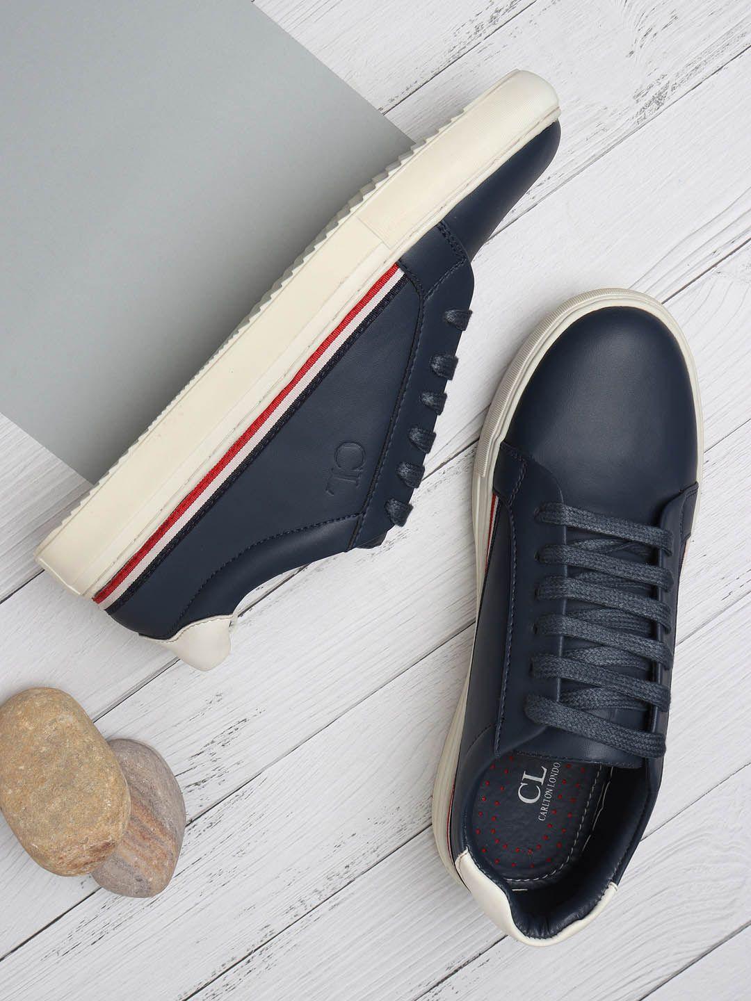 carlton london men navy blue sneakers