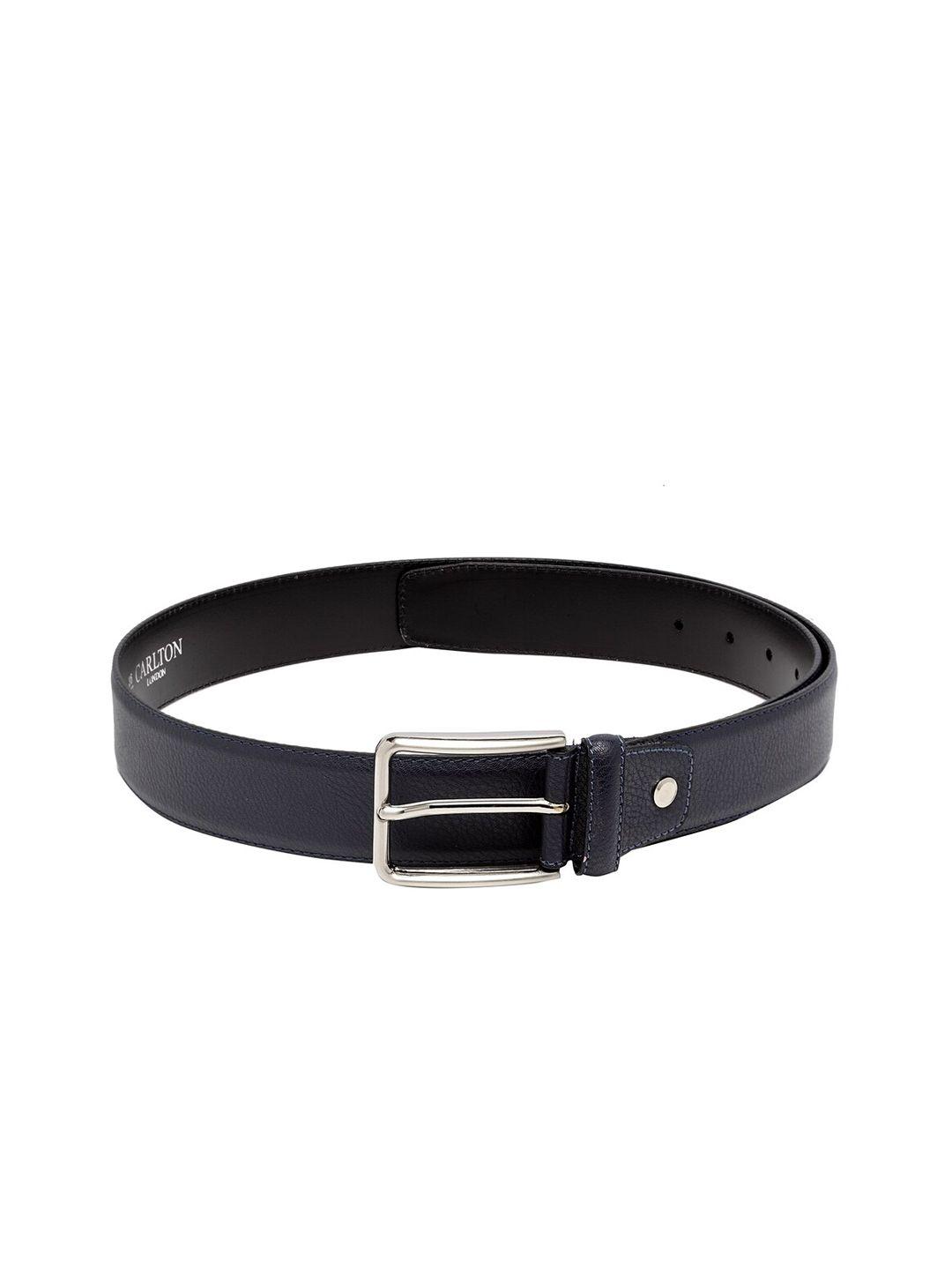 carlton london men navy blue textured belt