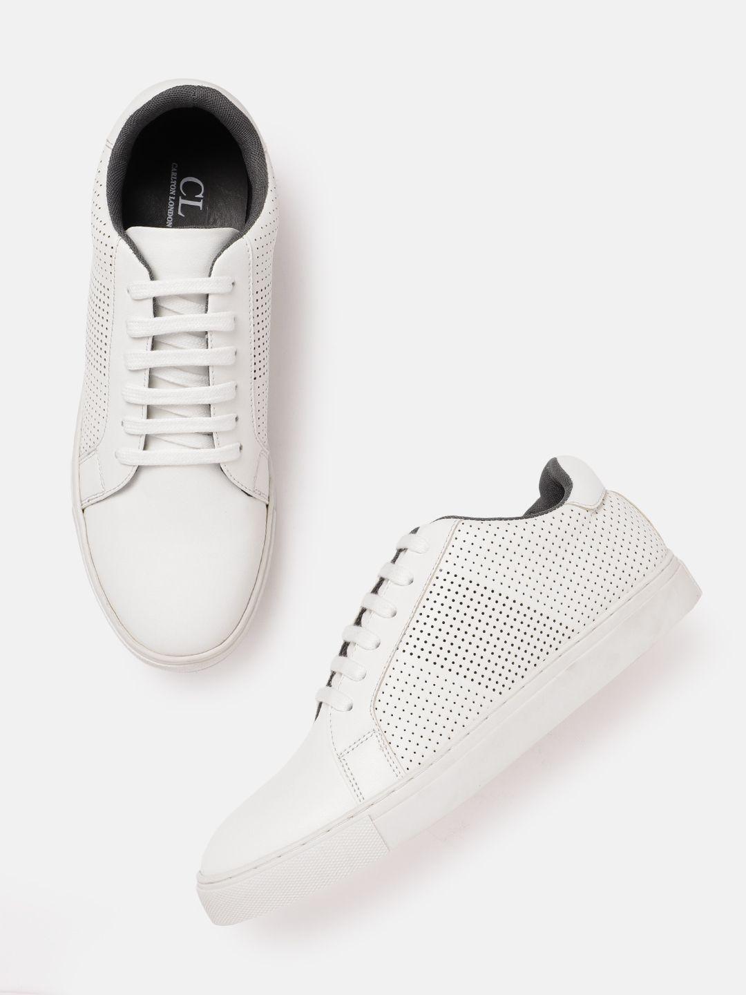 carlton london men perforated sneakers