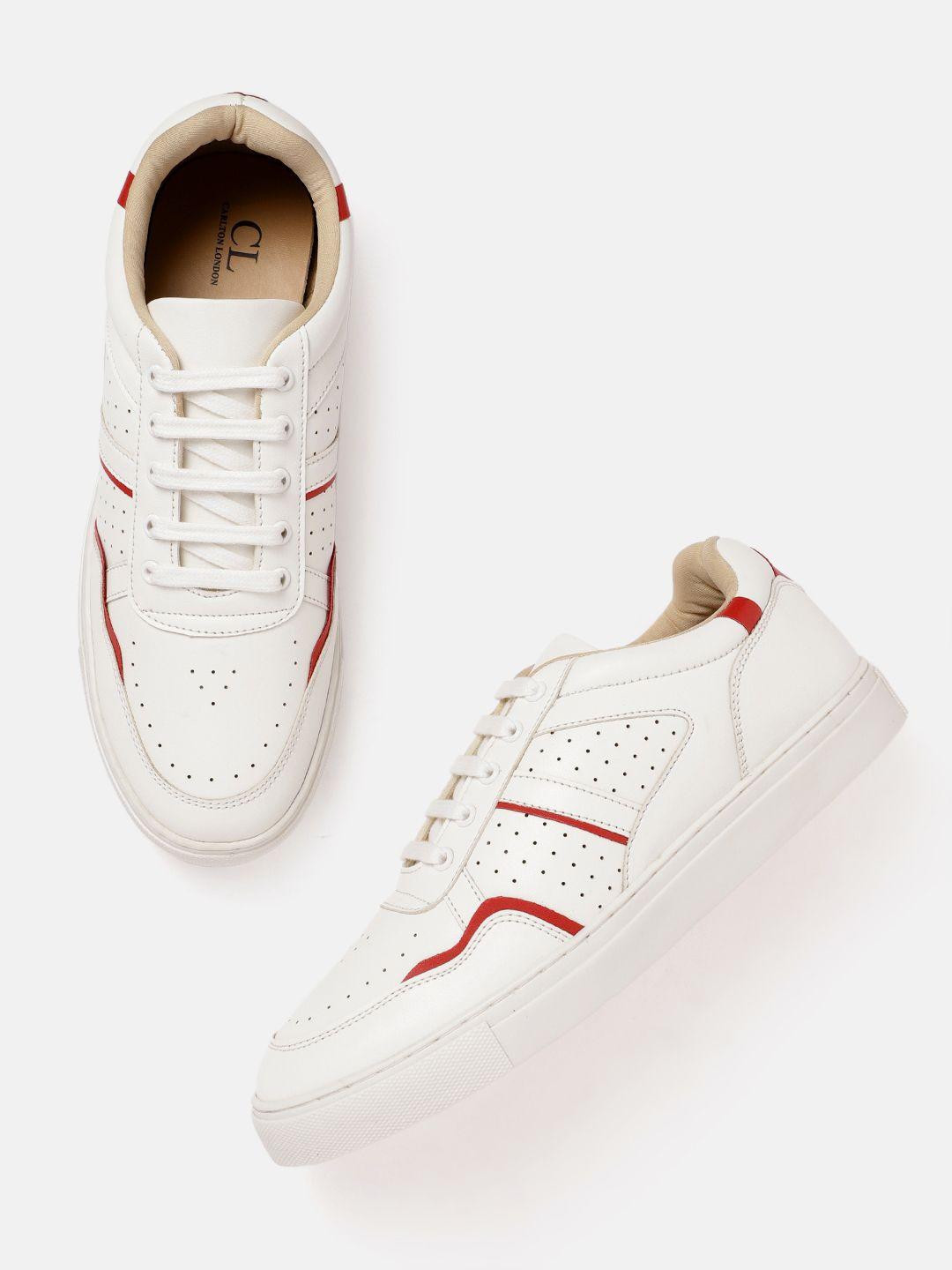 carlton london men perforated sneakers