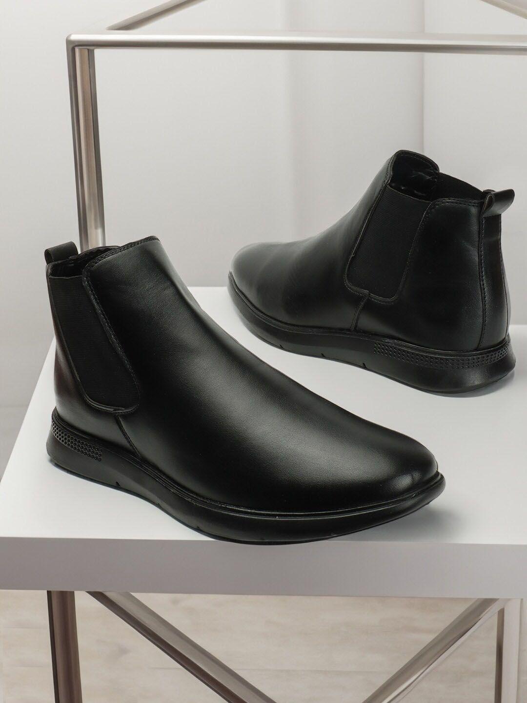 carlton london men round toe mid-top chelsea boots