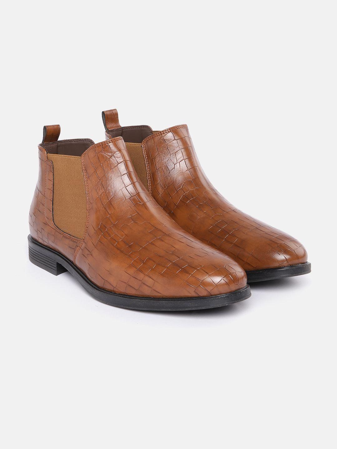 carlton london men textured chelsea boots