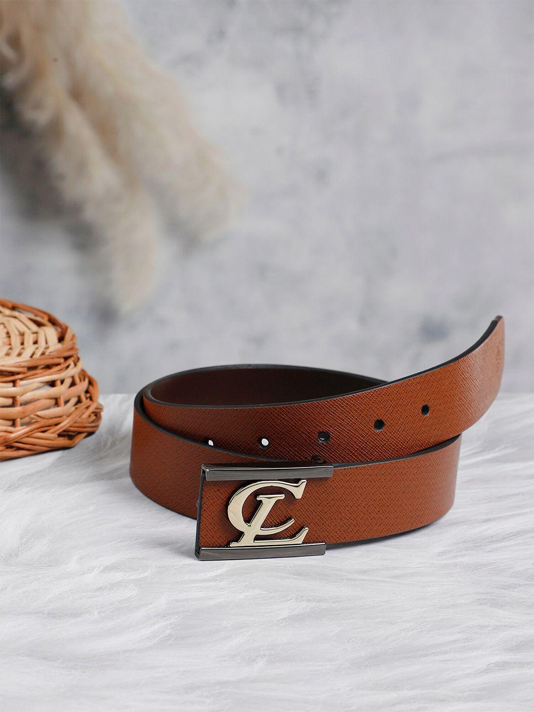 carlton london men textured leather belt