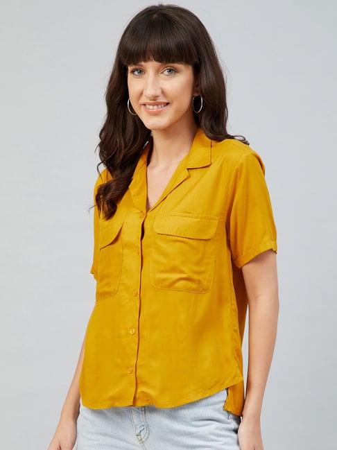 carlton london mustard shirt